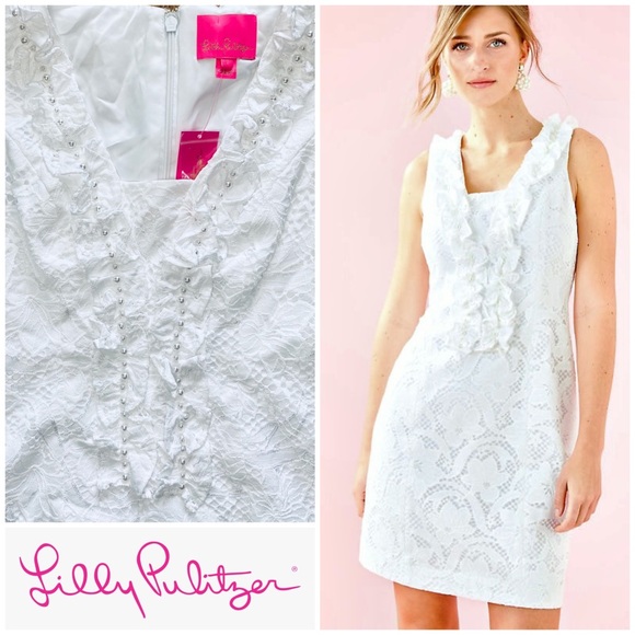 Lilly Pulitzer Dresses & Skirts - Lilly Pulitzer Kiera Shift Dress w Pearls NWT SZ 2